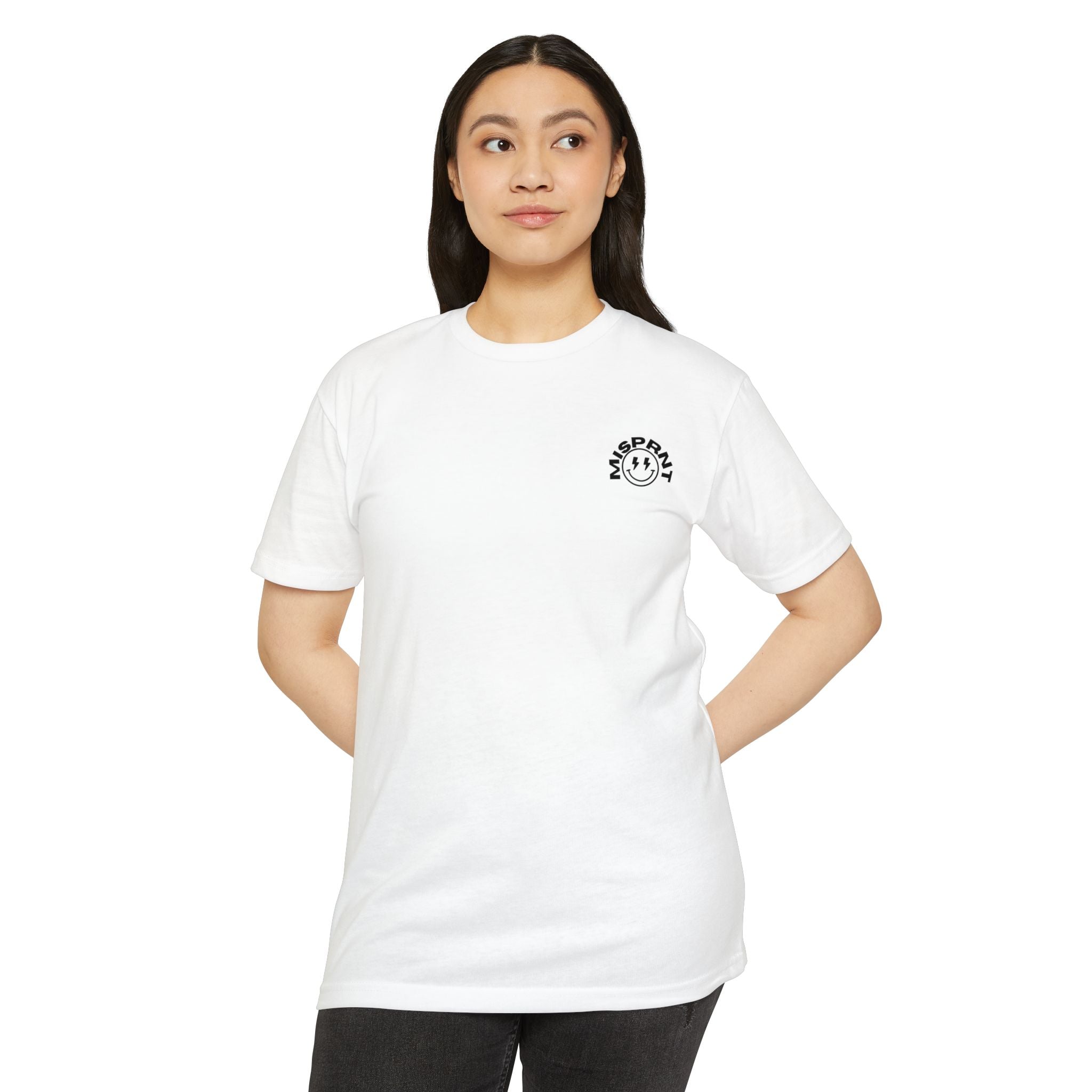 Never Looking Back Graphic T-Shirt — Funny Retro Smiley Quote Tee