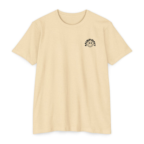 Graphic T-Shirt — "3 Inches Feels Like 8 When You Think You're In Love" Retro Smile Design