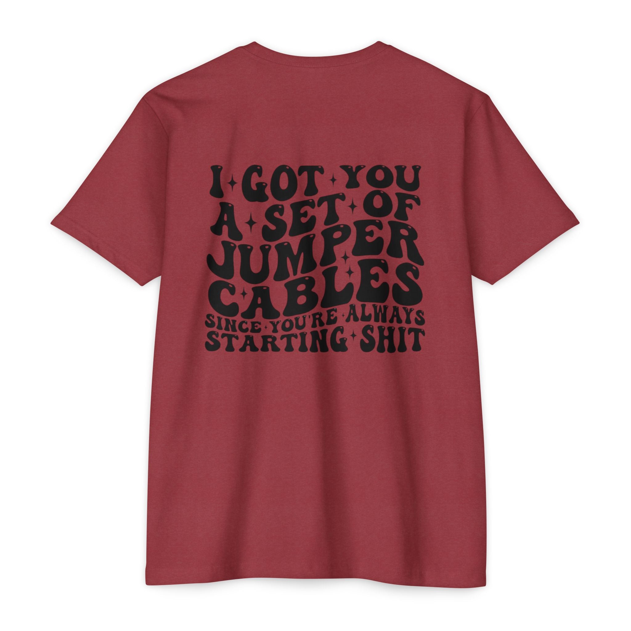Graphic T-Shirt — “I Got You A Set Of Jumper Cables” Retro Smiley Tee