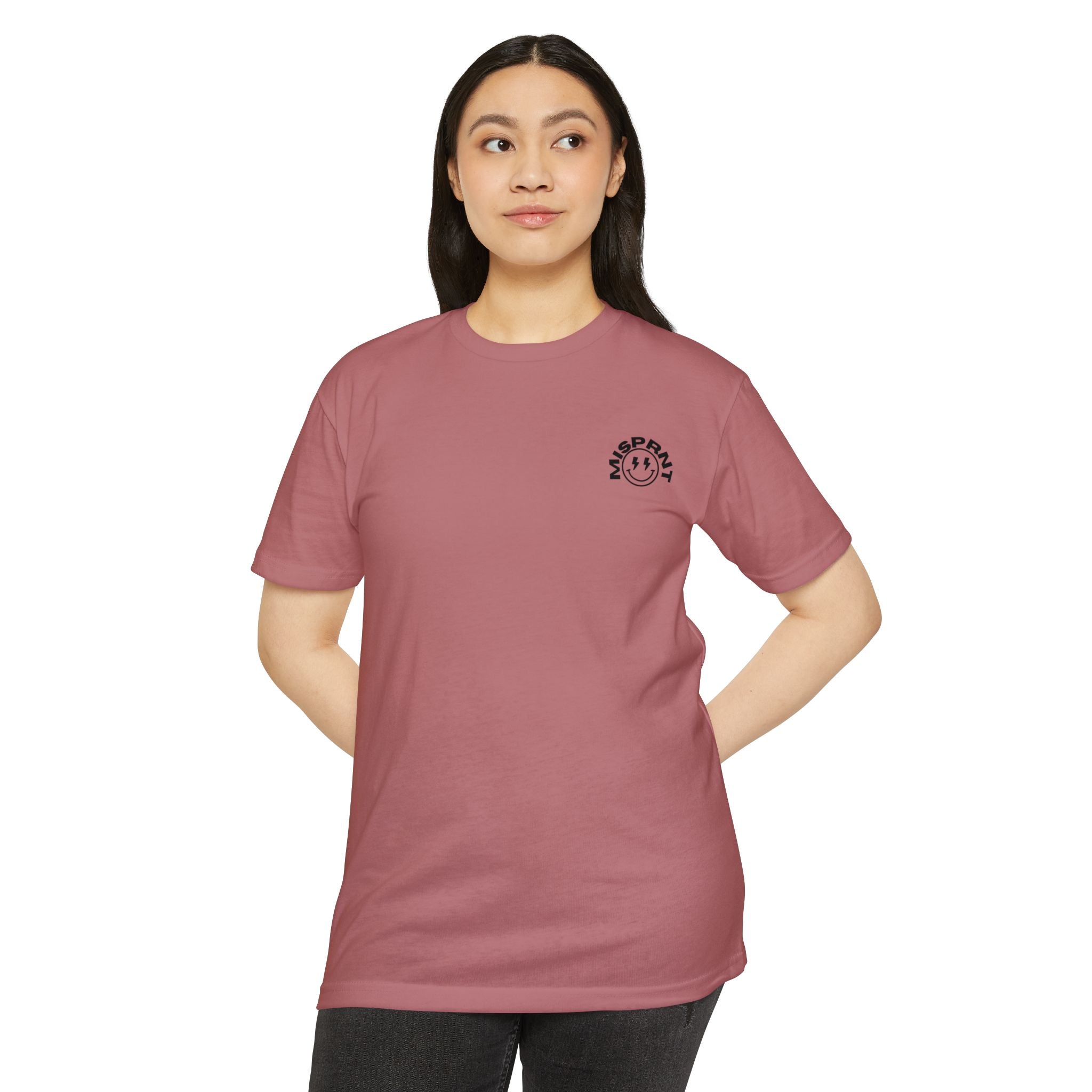 Never Looking Back Graphic T-Shirt — Funny Retro Smiley Quote Tee