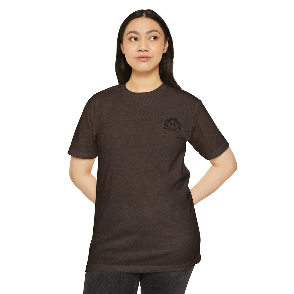 Never Looking Back Graphic T-Shirt — Funny Retro Smiley Quote Tee