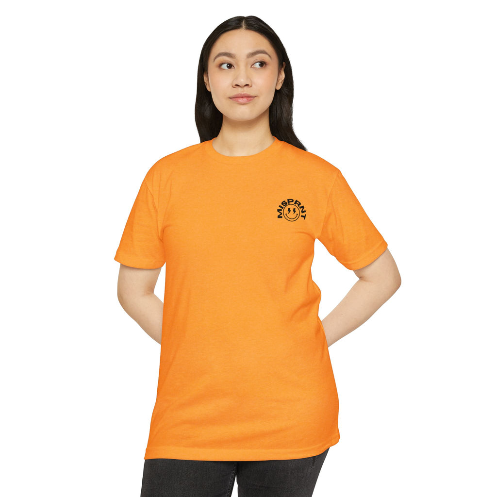Never Looking Back Graphic T-Shirt — Funny Retro Smiley Quote Tee