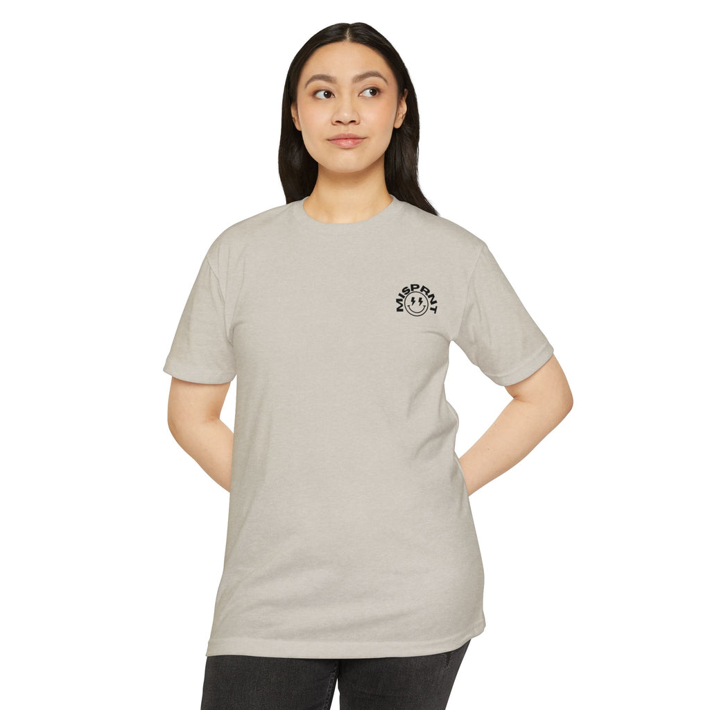 Never Looking Back Graphic T-Shirt — Funny Retro Smiley Quote Tee