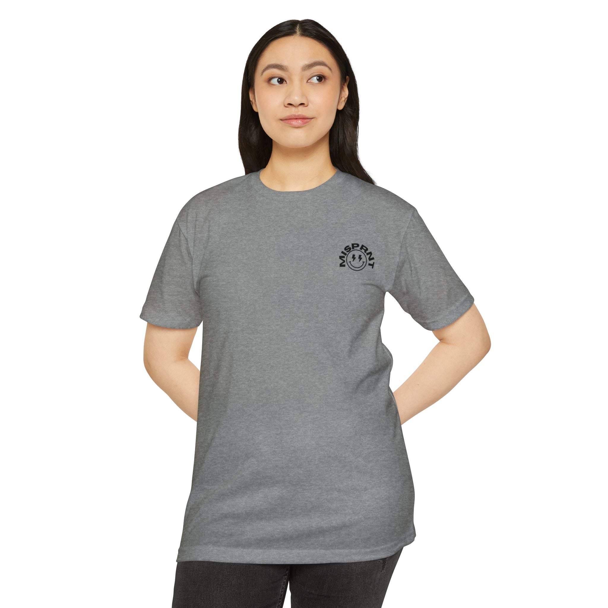 Never Looking Back Graphic T-Shirt — Funny Retro Smiley Quote Tee